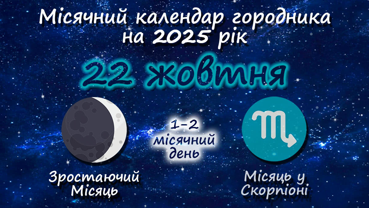 Місячний календар садівника-городника на 21 жовтня 2025 року