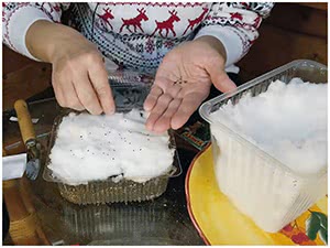 Посев лаванды на снег