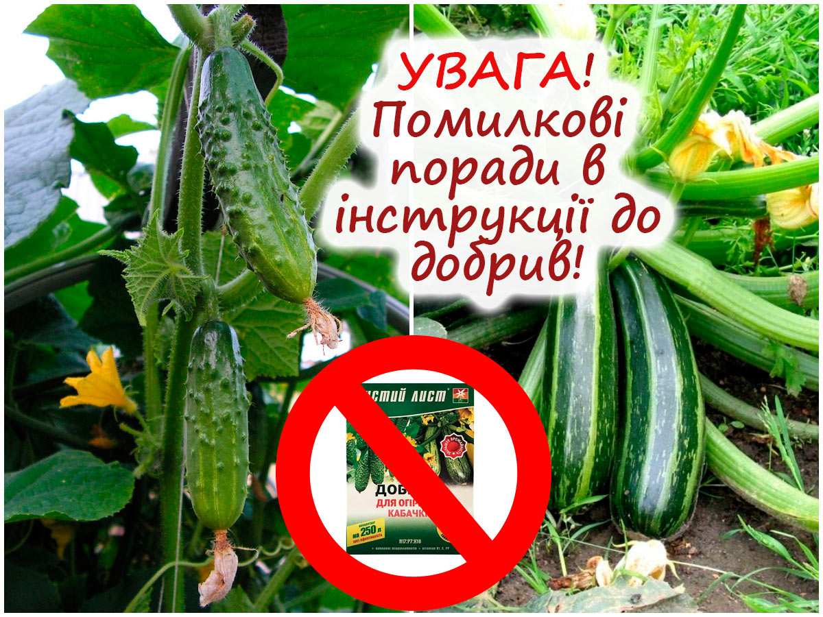 Неправильне підживлення рослин
